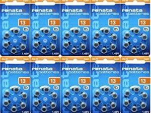 Renata Hörapparatsbatteri Typ 13, 10-Pack - 60 stycken