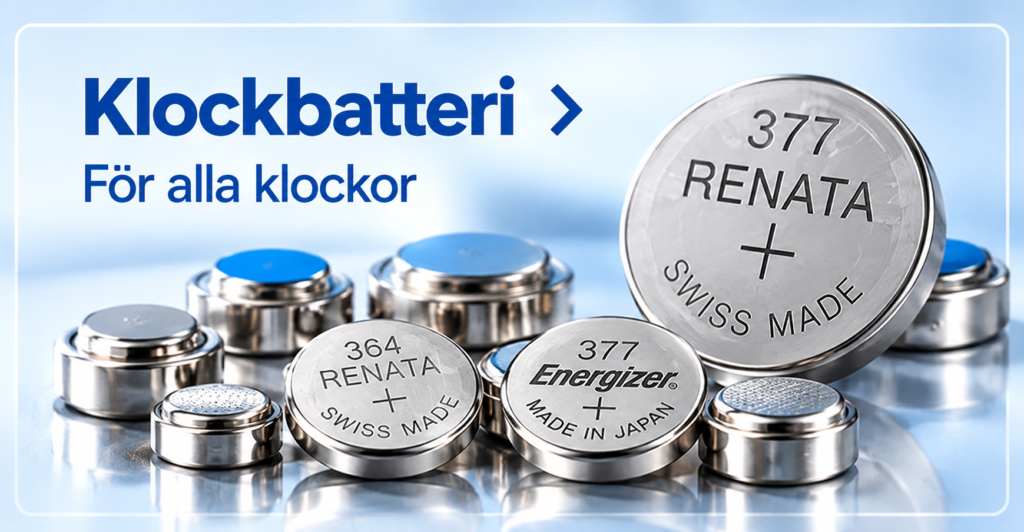 Klockbatterier för alla klockor
